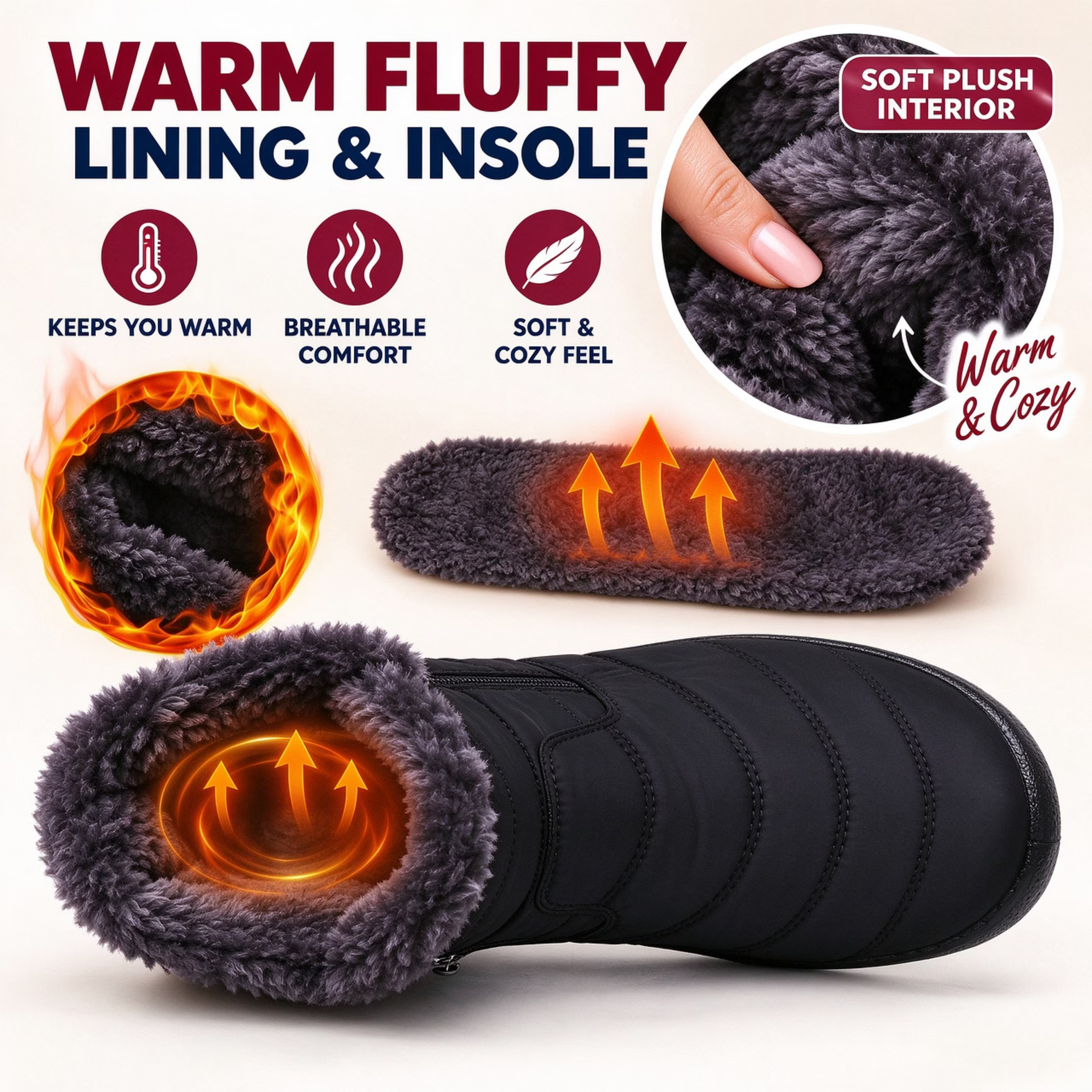 🔥Mega Sale - Buy Now & Save 50% OFF🔥Women’s Warm & Dry Waterproof Winter Boots