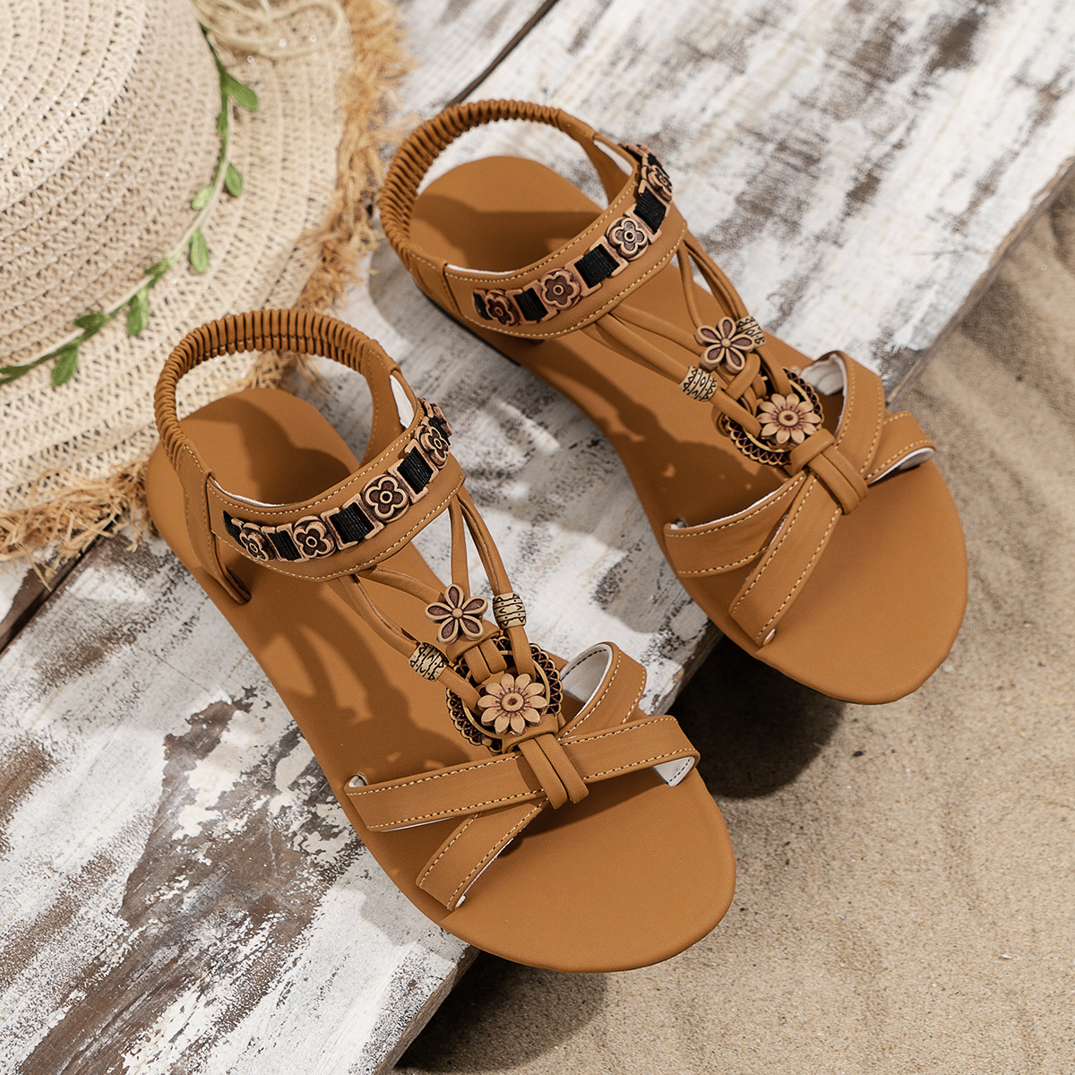 🔥Last Day Promotion 50% OFF - Elegant Rhinestone Butterfly Flat Sandals for Women