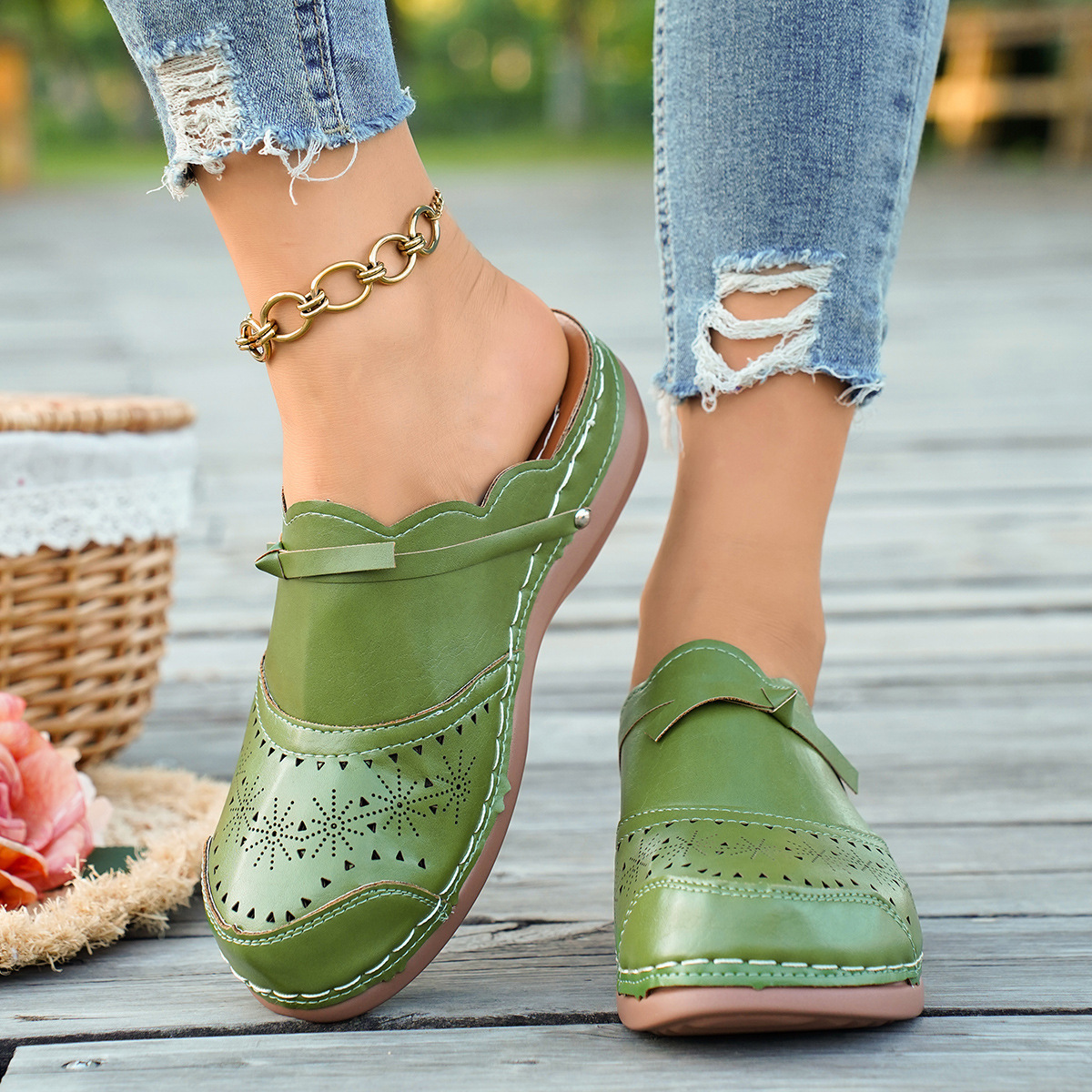 🔥Last Day Promotion 50% OFF - Women's Bowknot Sandals – Comfy Cut-Out Design for Everyday Wear
