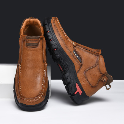 🔥Mega Sale - Buy Now & Save 50% OFF🔥Men's High-Top Handmade Genuine Leather Orthopedic Shoes