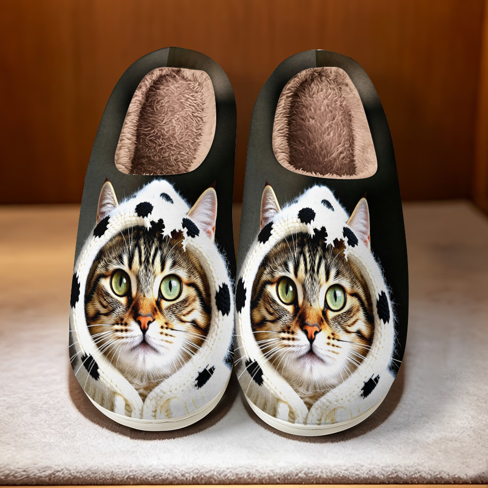 🔥Mega Sale - Buy Now & Save 50% OFF🔥Soft Cozy Cat Print Non-Slip Slip-On Slippers