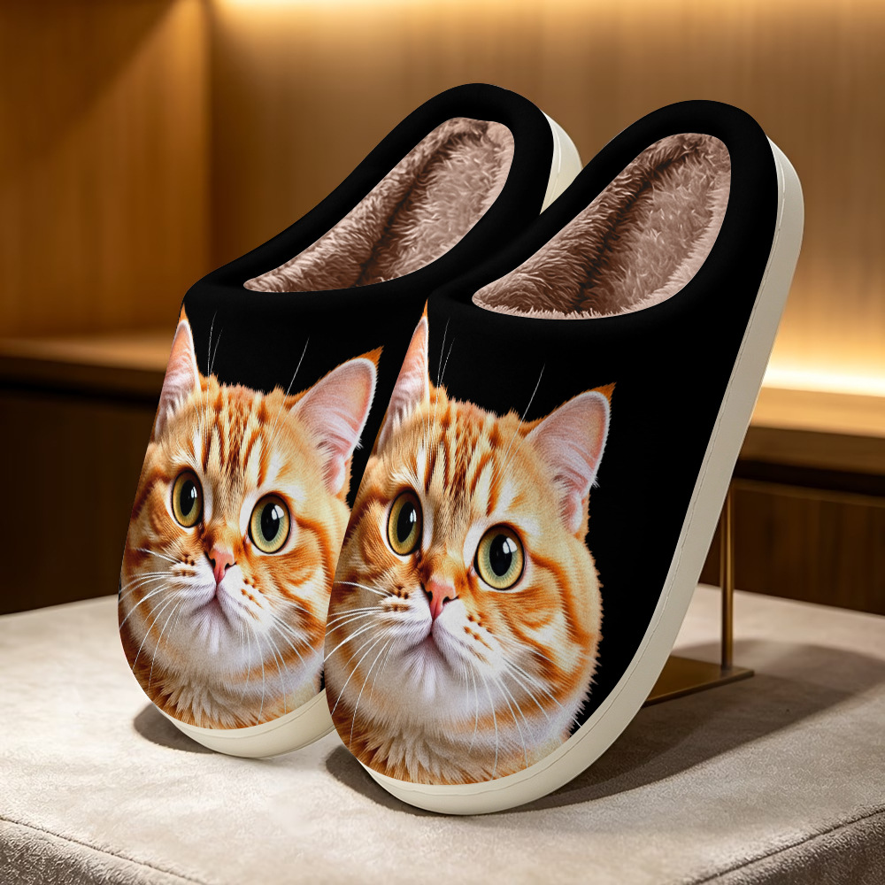 🔥Mega Sale - Buy Now & Save 50% OFF🔥Women's Soft Cozy 3D Cat Print Non-Slip Slip-On Slippers