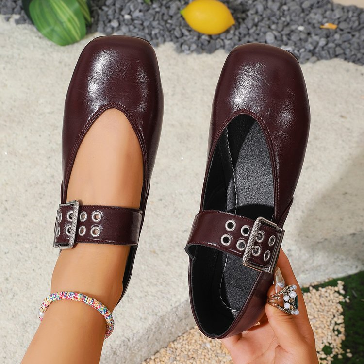 😍Last Day 50% OFF🔥Women’s Retro Mary Jane Flats – Round-Toe Shoes with Statement Buckle