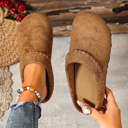 😍Last Day 50% OFF🔥Women’s Casual and Comfortable Mules – Soft, round-toed shoes perfect for autumn and winter