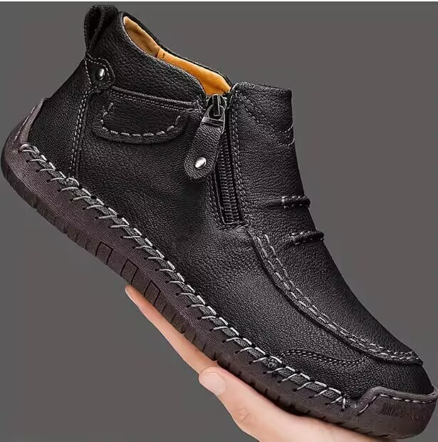 ⏰Last Day! 50% OFF 🔥Men's Handcrafted Genuine Leather Comfortable Orthopedic Ankle Boots