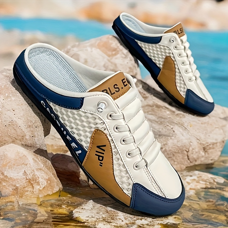 🔥Last Day Promotion 50% OFF - Men's closed-toe slip-on beach sandals with breathable mesh upper