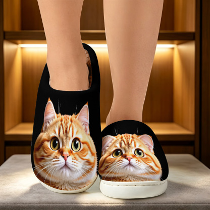 🔥Mega Sale - Buy Now & Save 50% OFF🔥Women's Soft Cozy 3D Cat Print Non-Slip Slip-On Slippers