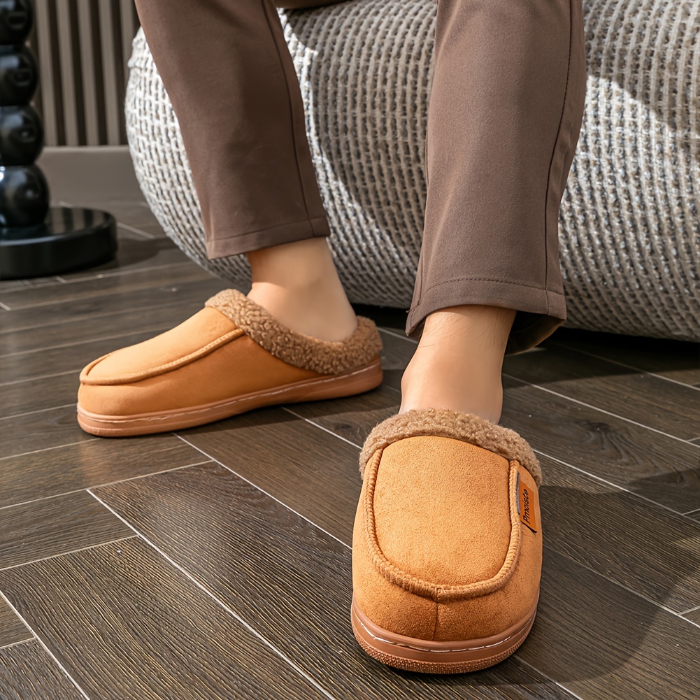 🔥Last Day Promotion 50% Stylish solid color memory foam men's slippers