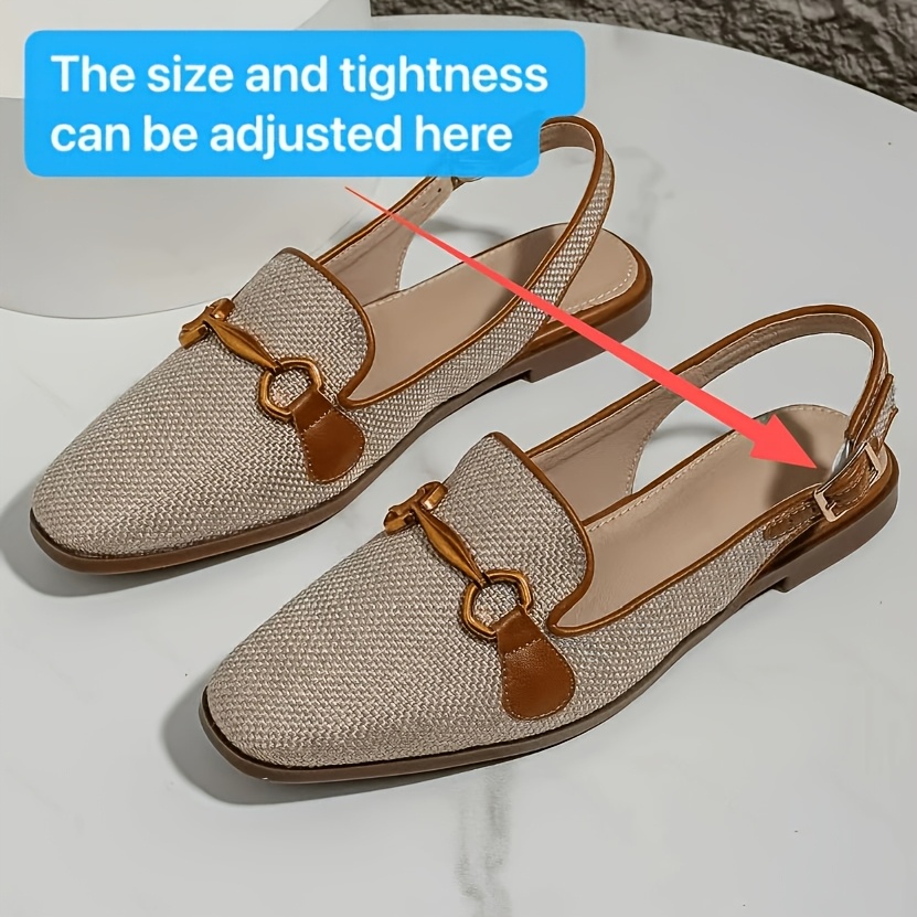 🔥Last Day Promotion 50% OFF🔥Women's casual brown low-heeled flat sandals with metal buckle