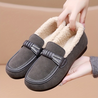 🔥Last Day Promotion 50% Women's winter slip-on fleece warm shoes
