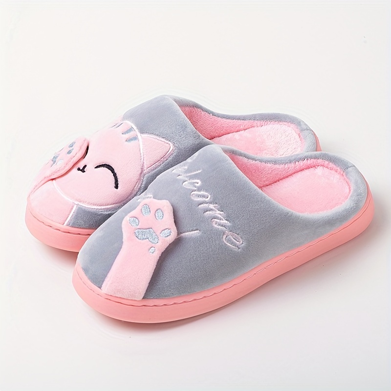 🔥Last Day Promotion 50% OFF - Cute cat-themed indoor slippers for winter