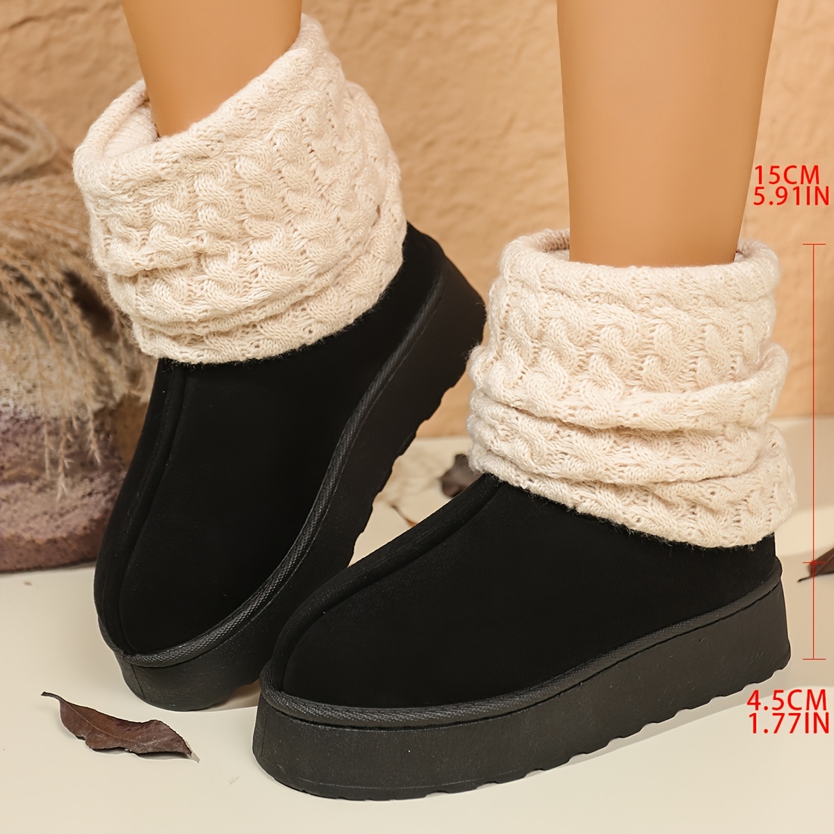 🔥Last Day Promotion 50% OFF - Women's New Winter Knitted Sock-Line Snow Boots