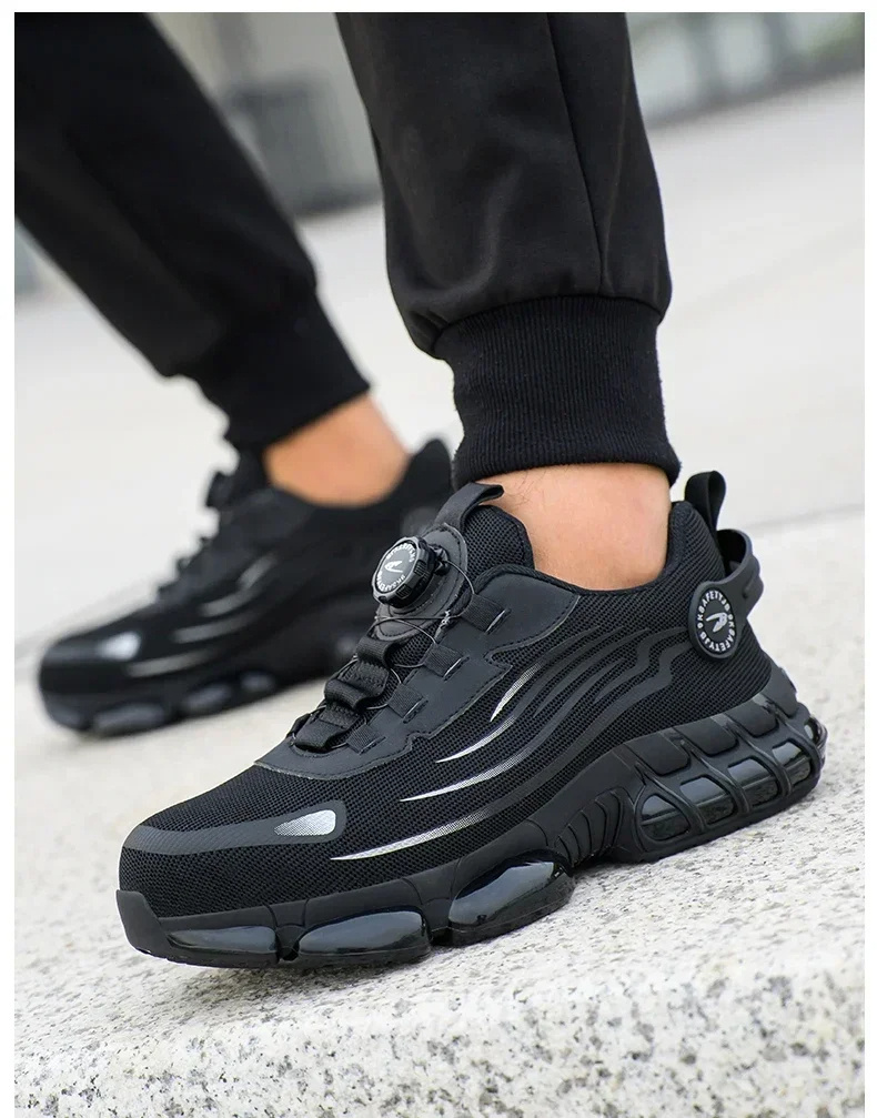 ⏰Last Day! 50% OFF 🔥Men's Anti-smashing and Anti-puncture Rotary Button Safety Shoes