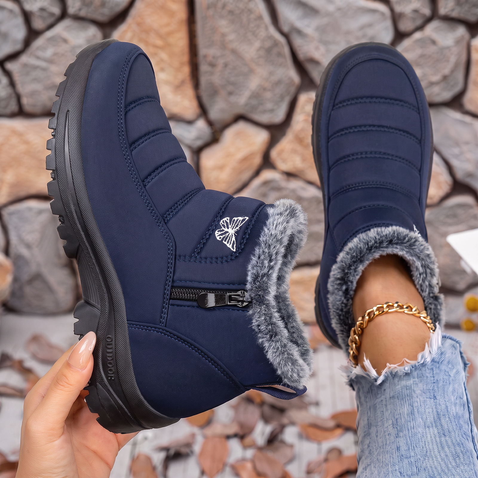 😍Last Day 50% OFF🔥Women’s Insulated Snow Boots – Waterproof, Non-Slip Fur-Lined Winter Boots