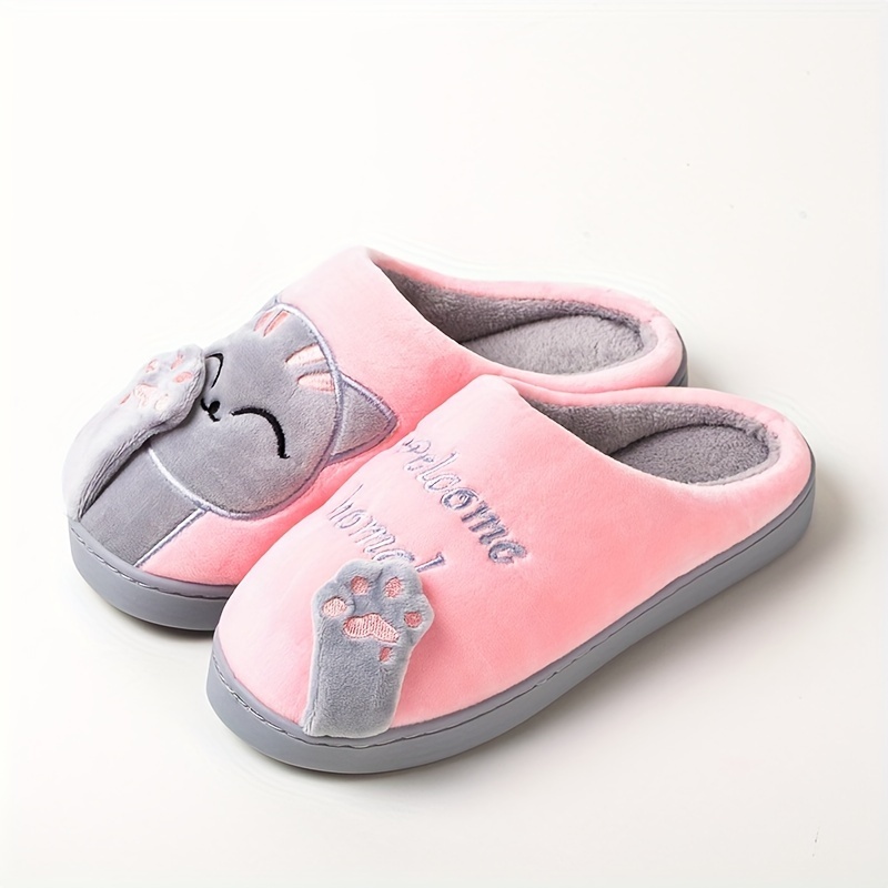 🔥Last Day Promotion 50% OFF - Cute cat-themed indoor slippers for winter