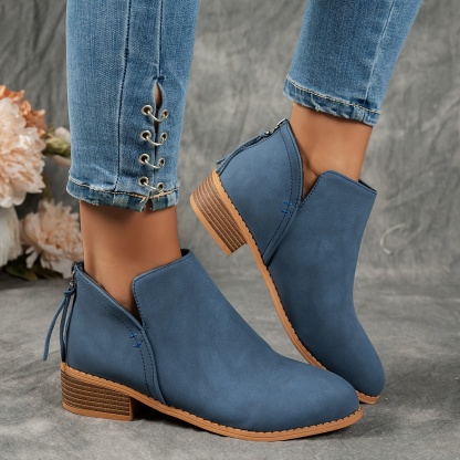 🔥Last Day Promotion 50% OFF - Women's Retro Solid Color Orthopedic Ankle Boots 