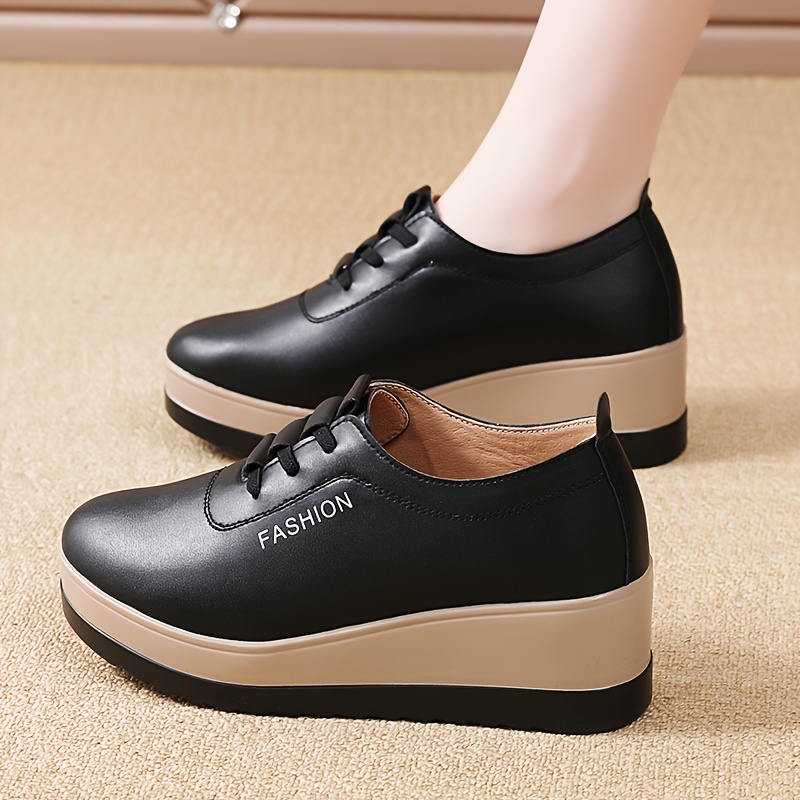 ⏰Last Day! 50% OFF 🔥New Spring/Autumn Wedge Heel Lightweight Women's Leather Shoes