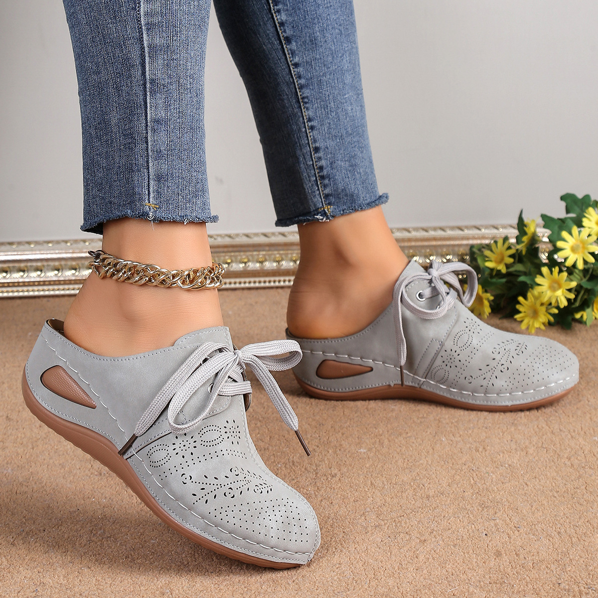 🔥Last Day Promotion 50% OFF - Women's Comfortable and Stylish Sandals – Comfortable openwork design, suitable for everyday wear