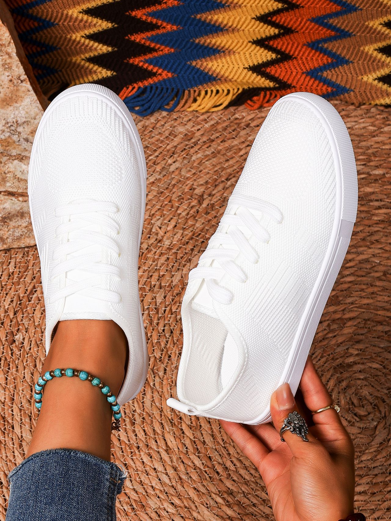 🔥Last Day Promotion 50% OFF - New winter style women's lightweight flat white shoes