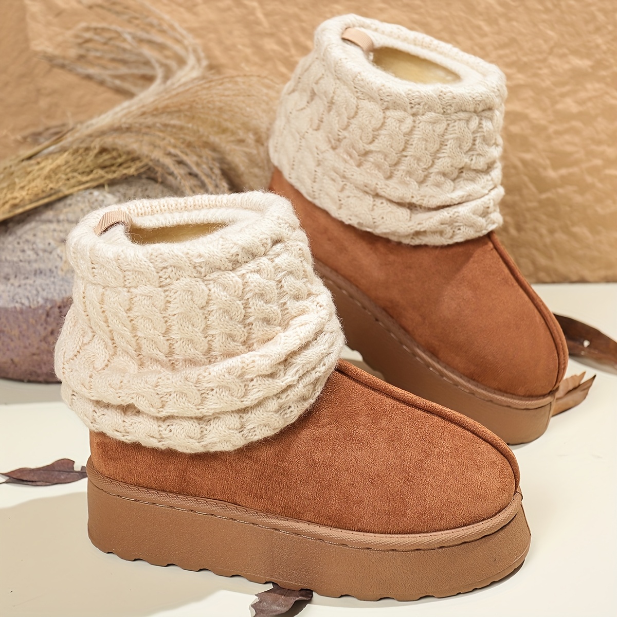 🔥Last Day Promotion 50% OFF - Women's New Winter Knitted Sock-Line Snow Boots