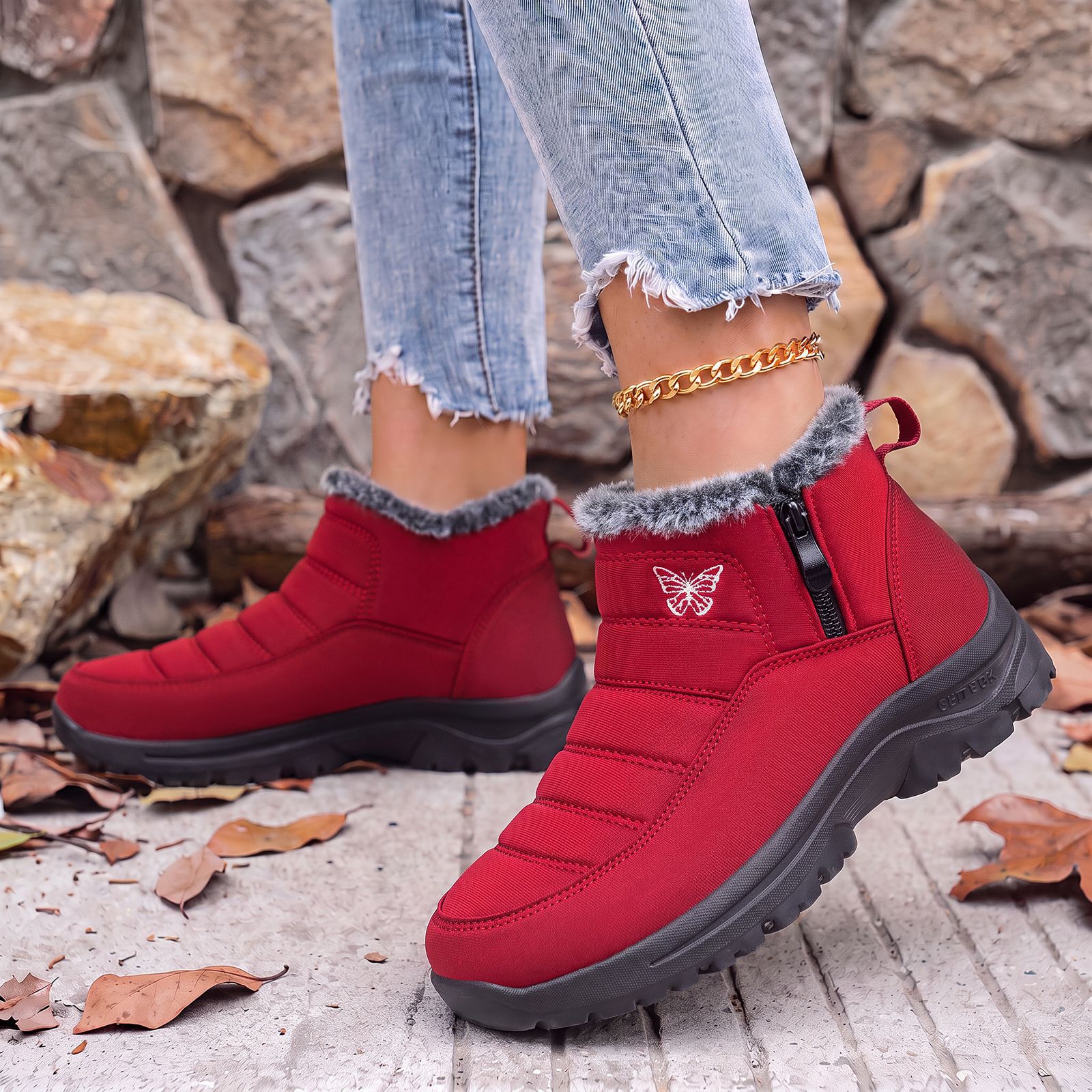😍Last Day 50% OFF🔥Women’s Insulated Snow Boots – Waterproof, Non-Slip Fur-Lined Winter Boots