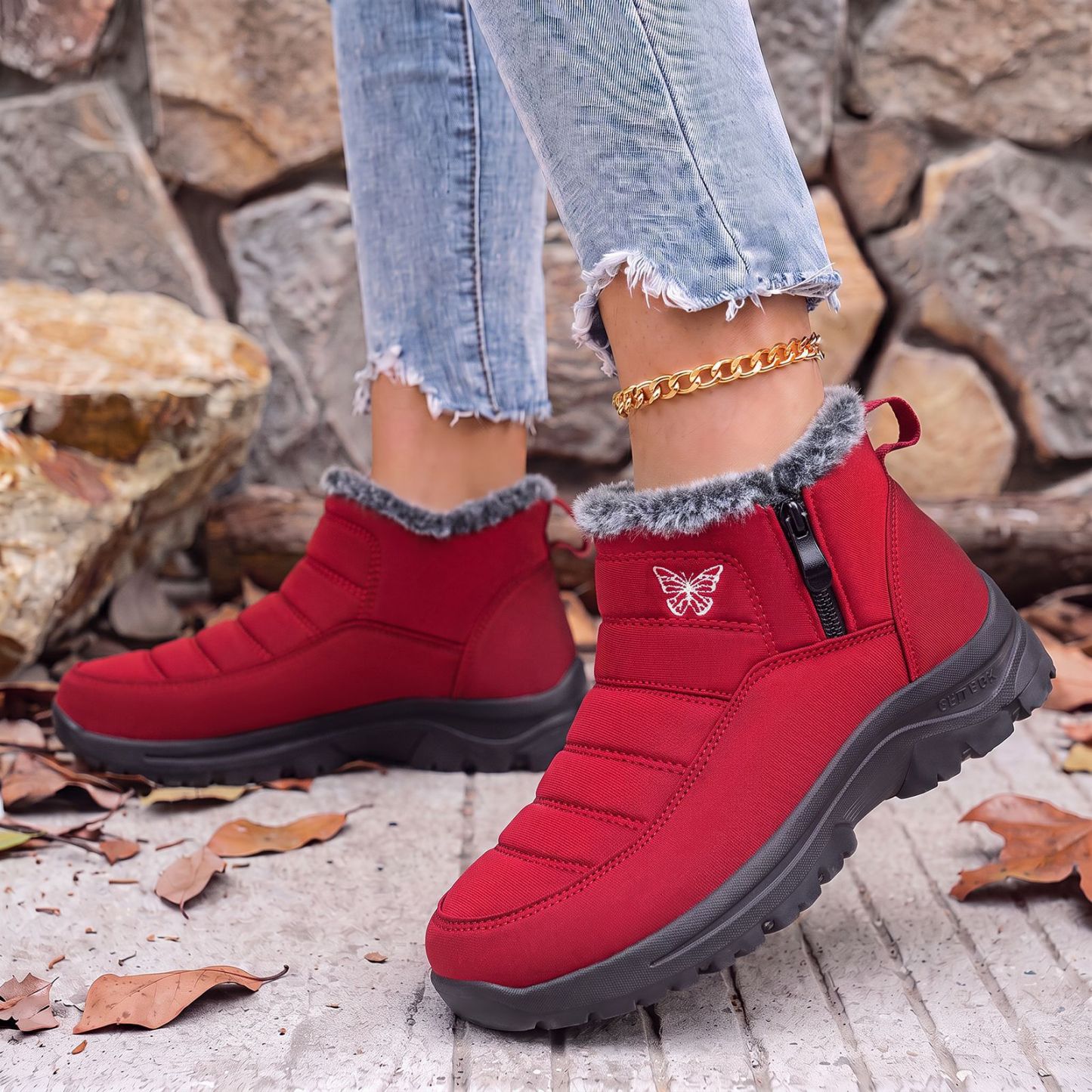 😍Last Day 50% OFF🔥Women’s Insulated Snow Boots – Waterproof, Non-Slip Fur-Lined Winter Boots