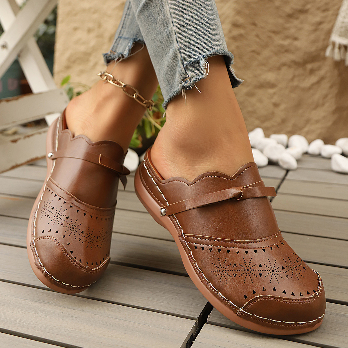 🔥Last Day Promotion 50% OFF - Women's Bowknot Sandals – Comfy Cut-Out Design for Everyday Wear