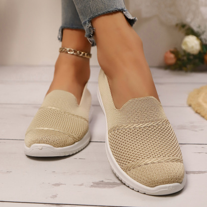🔥Mega Sale - Buy Now & Save 50% OFF🔥Casual Knit Slip-On Flats – Ultra-Soft Sole, Breathable Everyday Walking Shoes for Women