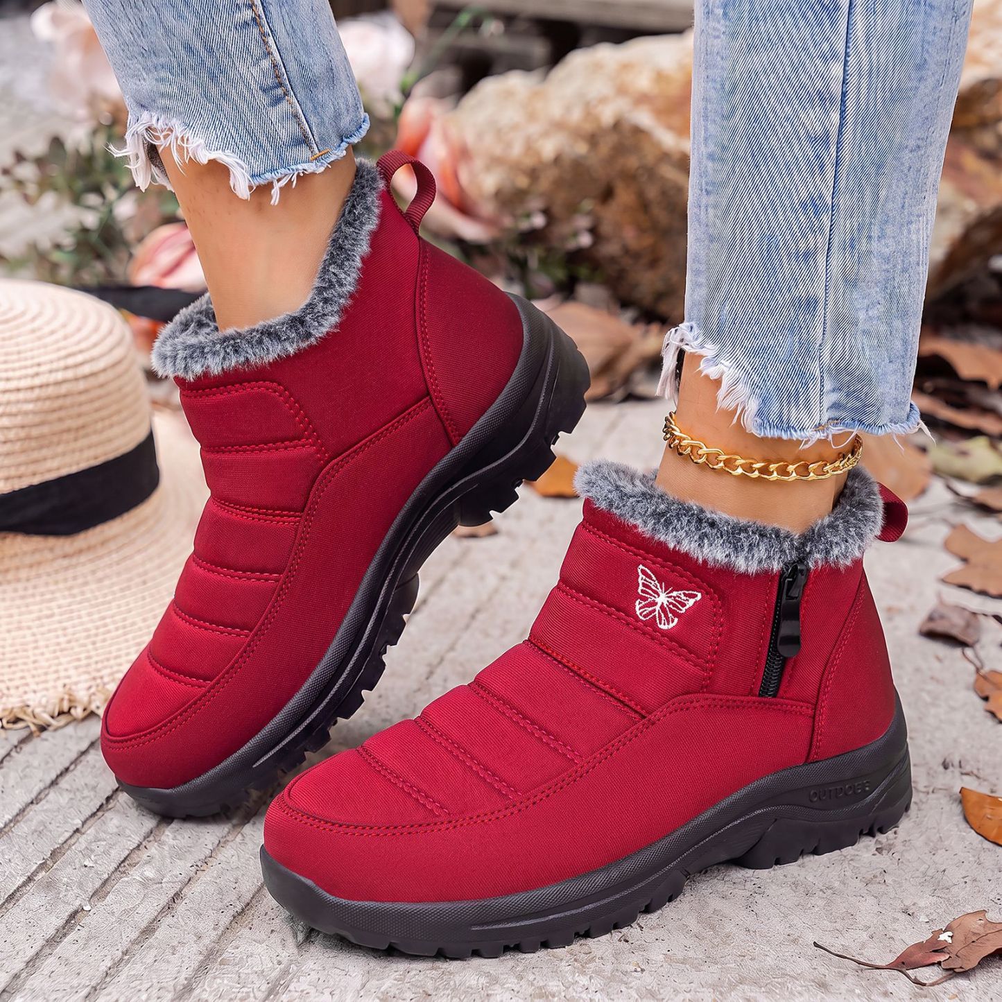 😍Last Day 50% OFF🔥Women’s Insulated Snow Boots – Waterproof, Non-Slip Fur-Lined Winter Boots