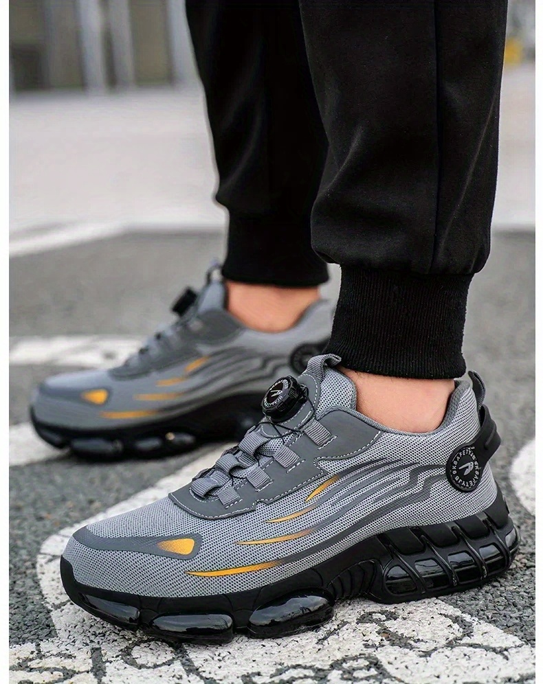 ⏰Last Day! 50% OFF 🔥Men's Anti-smashing and Anti-puncture Rotary Button Safety Shoes