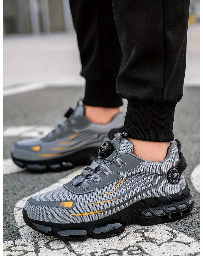 ⏰Last Day! 50% OFF 🔥Men's Anti-smashing and Anti-puncture Rotary Button Safety Shoes
