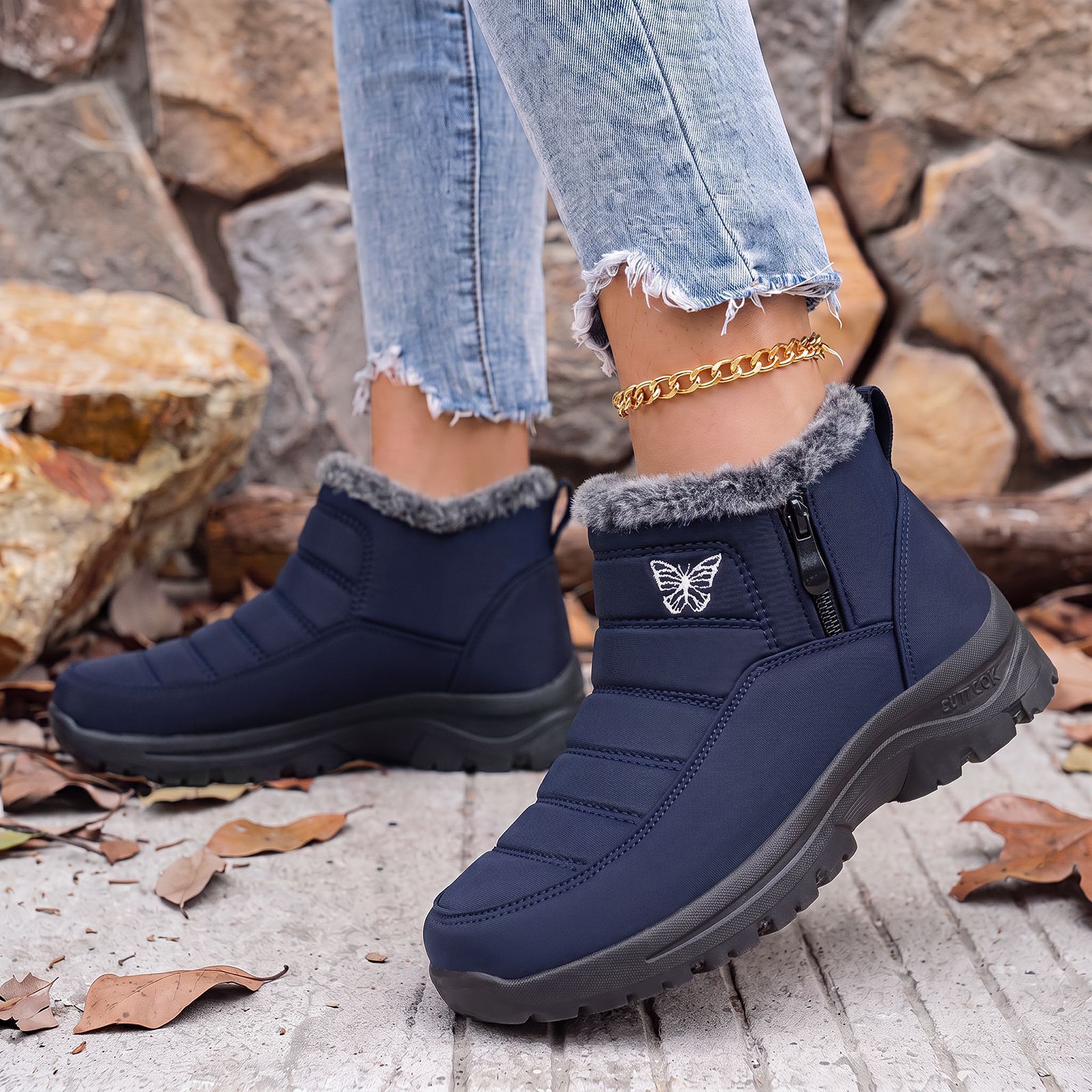 😍Last Day 50% OFF🔥Women’s Insulated Snow Boots – Waterproof, Non-Slip Fur-Lined Winter Boots