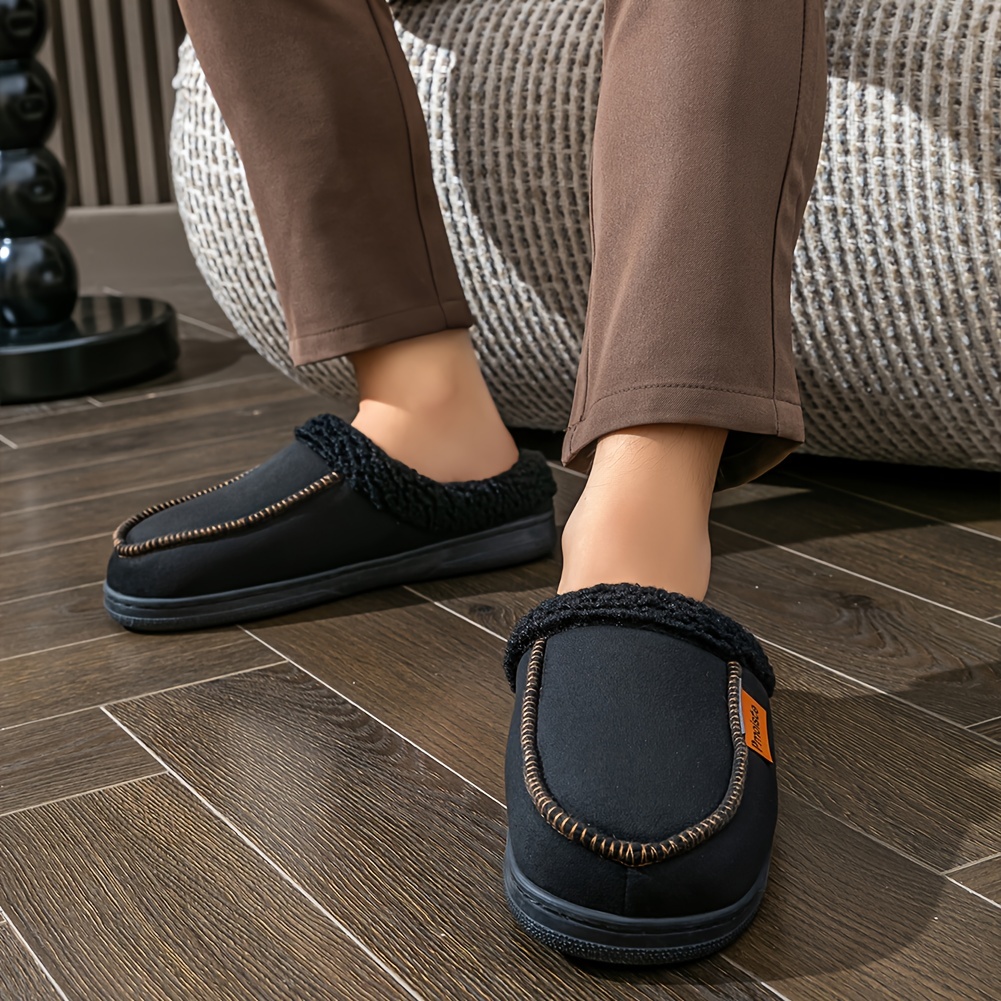 🔥Last Day Promotion 50% Stylish solid color memory foam men's slippers