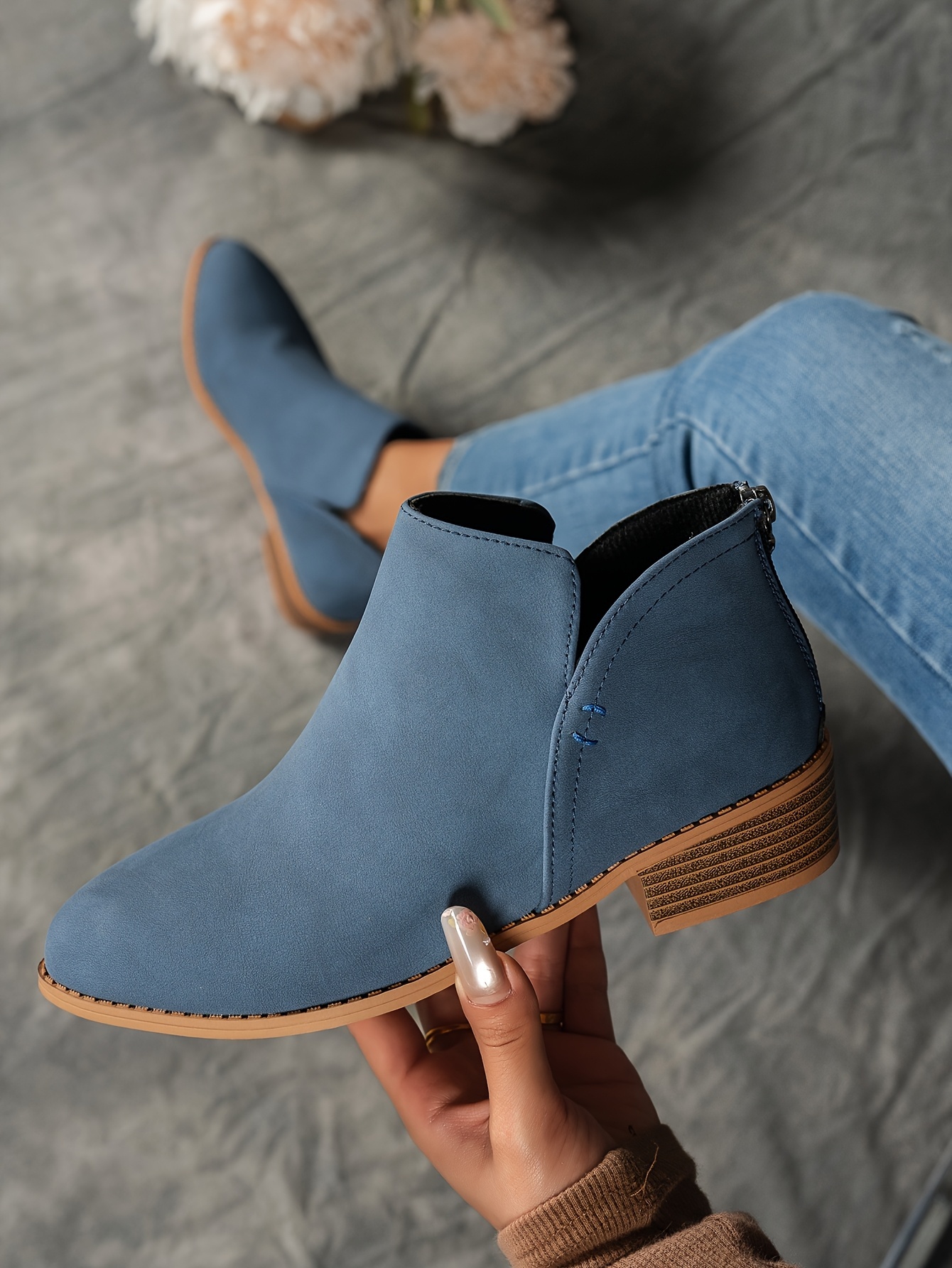 🔥Last Day Promotion 50% OFF - Women's Retro Solid Color Orthopedic Ankle Boots 