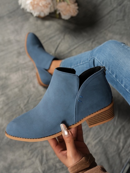 🔥Last Day Promotion 50% OFF - Women's Retro Solid Color Orthopedic Ankle Boots 