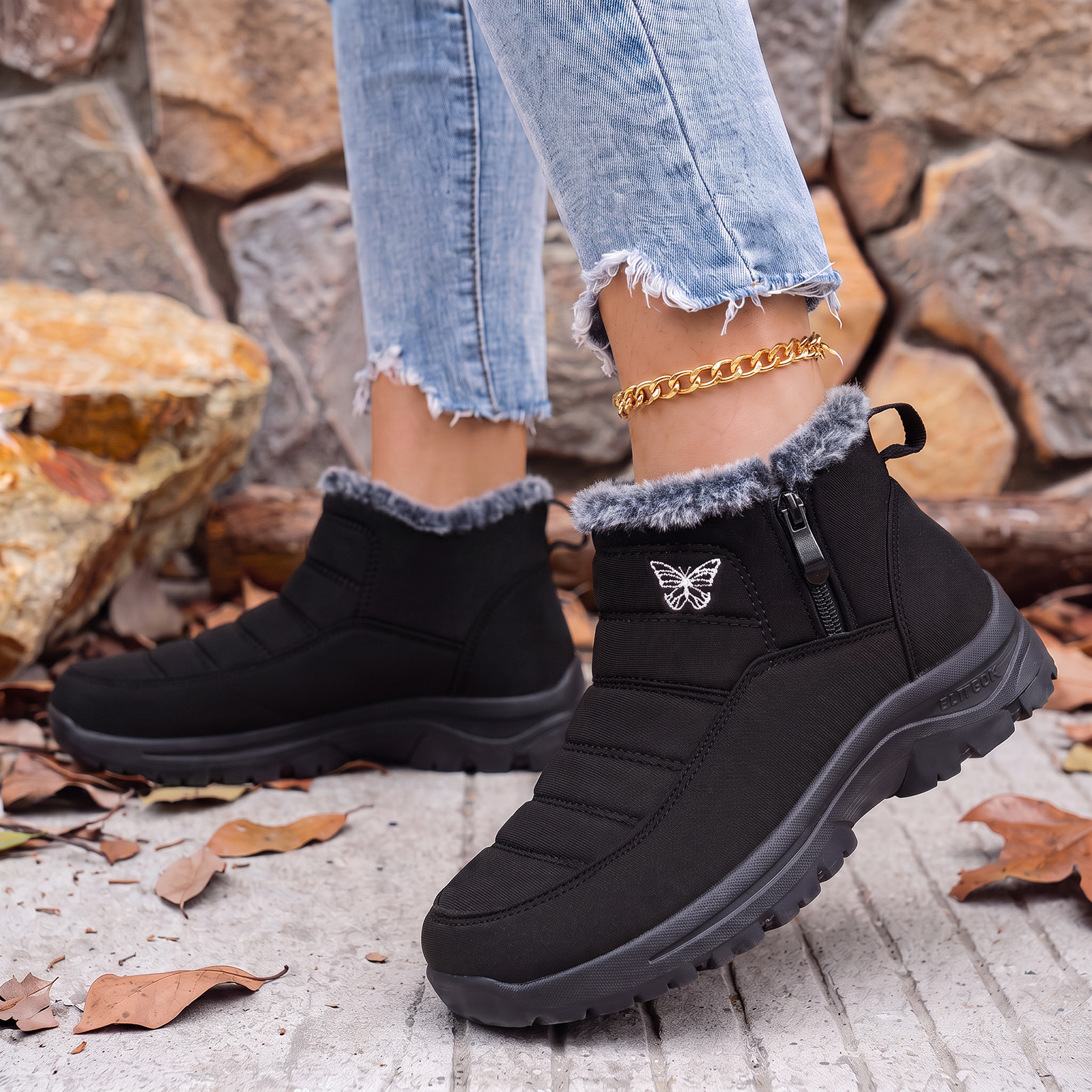 😍Last Day 50% OFF🔥Women’s Insulated Snow Boots – Waterproof, Non-Slip Fur-Lined Winter Boots
