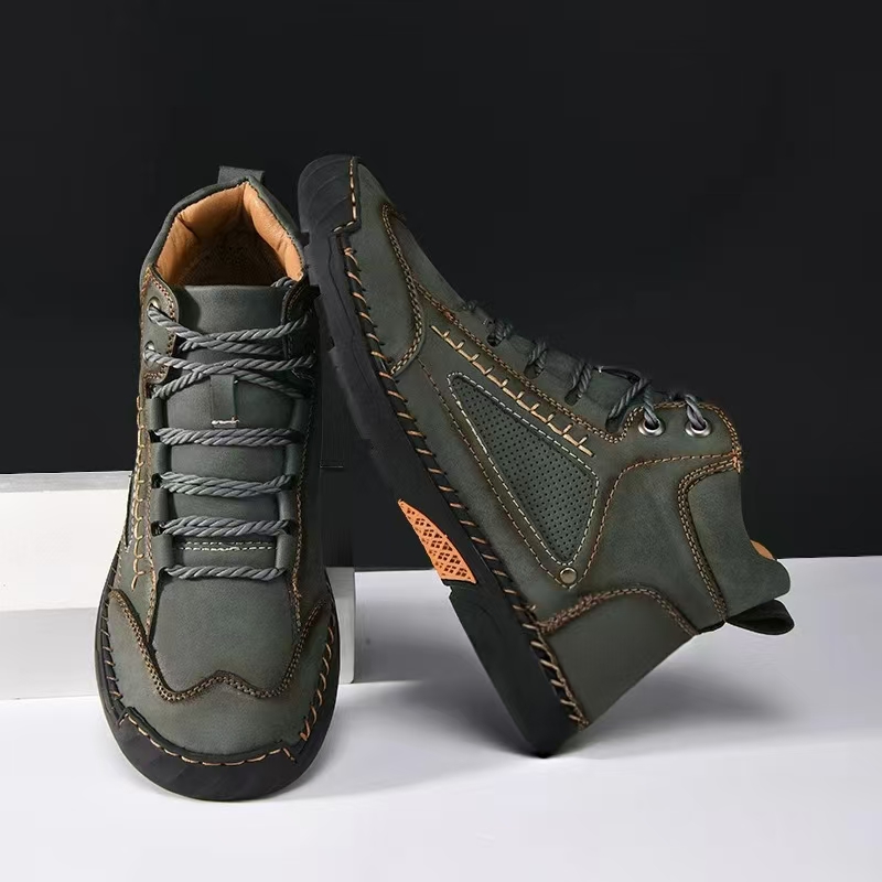 🔥Mega Sale - Buy Now & Save 50% OFF🔥Men's Comfortable Handmade Leather Boots – Waterproof, Arch Support, Pressure Relief, Spacious Toe Box Outdoor Leather Shoes