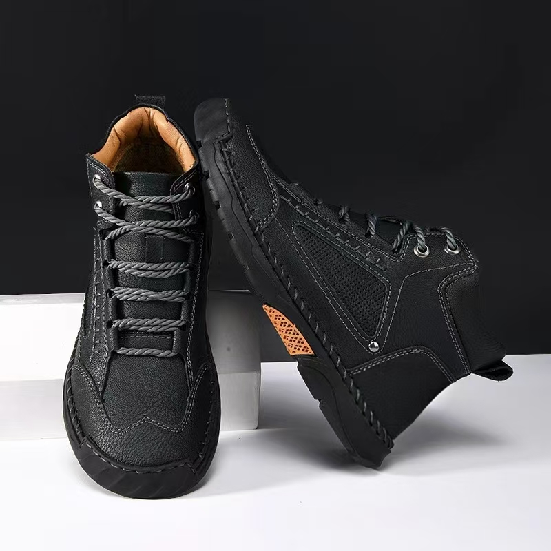 🔥Mega Sale - Buy Now & Save 50% OFF🔥Men's Comfortable Handmade Leather Boots – Waterproof, Arch Support, Pressure Relief, Spacious Toe Box Outdoor Leather Shoes