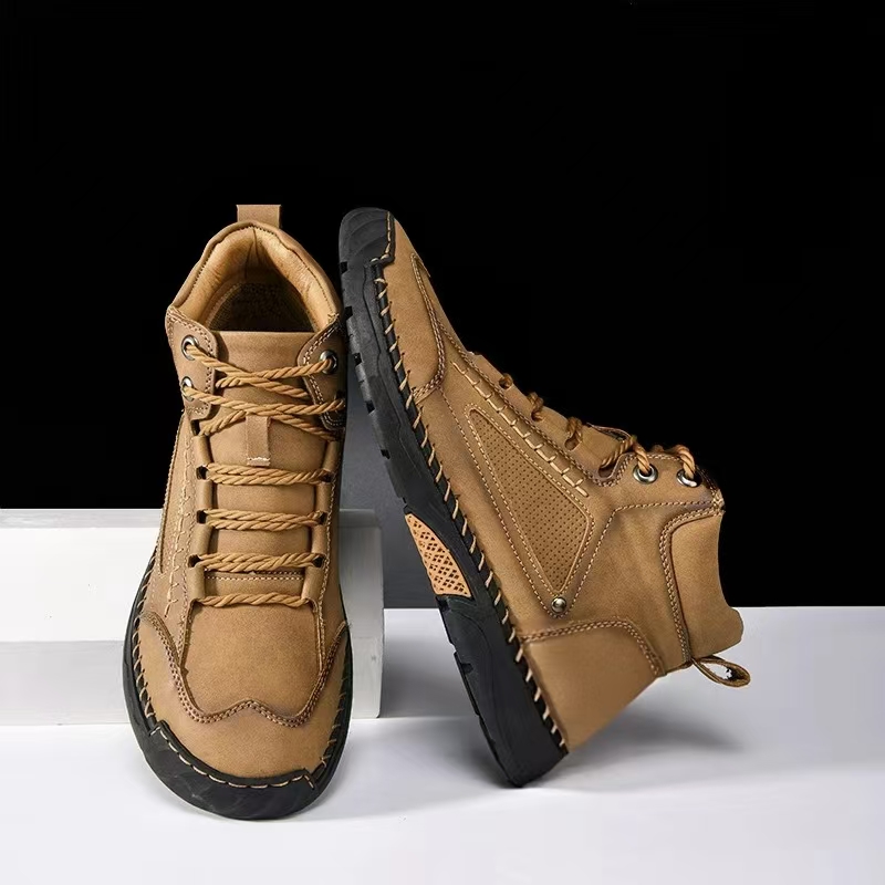 🔥Mega Sale - Buy Now & Save 50% OFF🔥Men's Comfortable Handmade Leather Boots – Waterproof, Arch Support, Pressure Relief, Spacious Toe Box Outdoor Leather Shoes