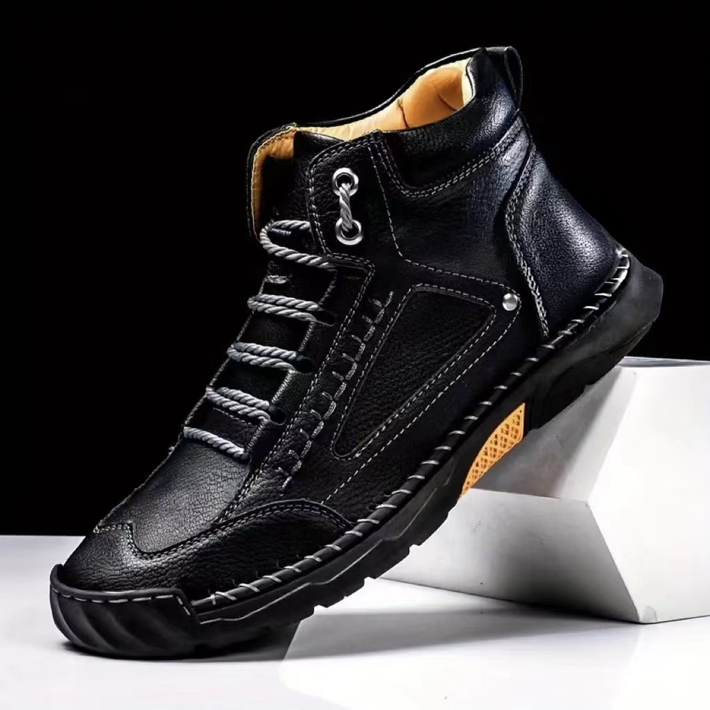 🔥Mega Sale - Buy Now & Save 50% OFF🔥Men's Comfortable Handmade Leather Boots – Waterproof, Arch Support, Pressure Relief, Spacious Toe Box Outdoor Leather Shoes