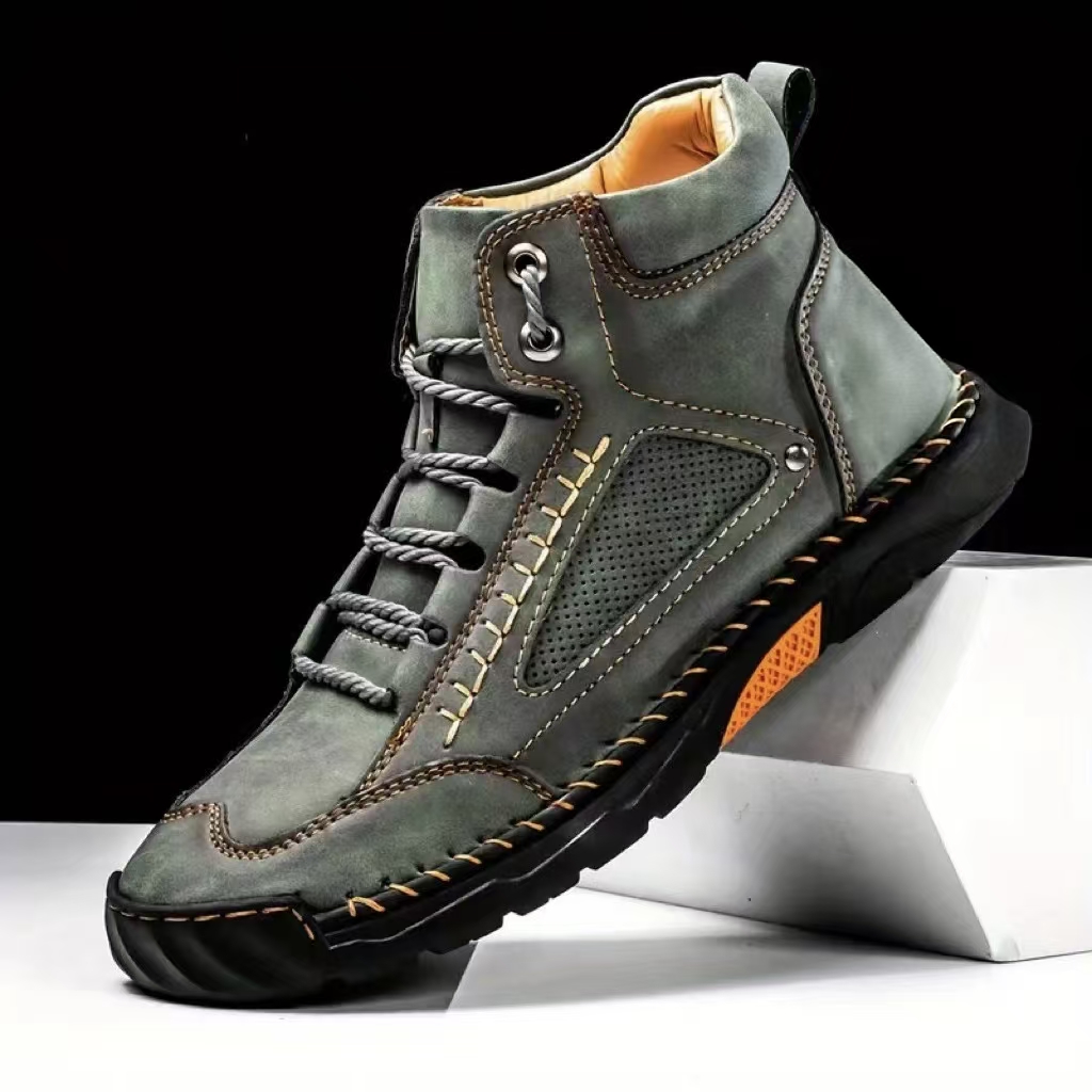 🔥Mega Sale - Buy Now & Save 50% OFF🔥Men's Comfortable Handmade Leather Boots – Waterproof, Arch Support, Pressure Relief, Spacious Toe Box Outdoor Leather Shoes