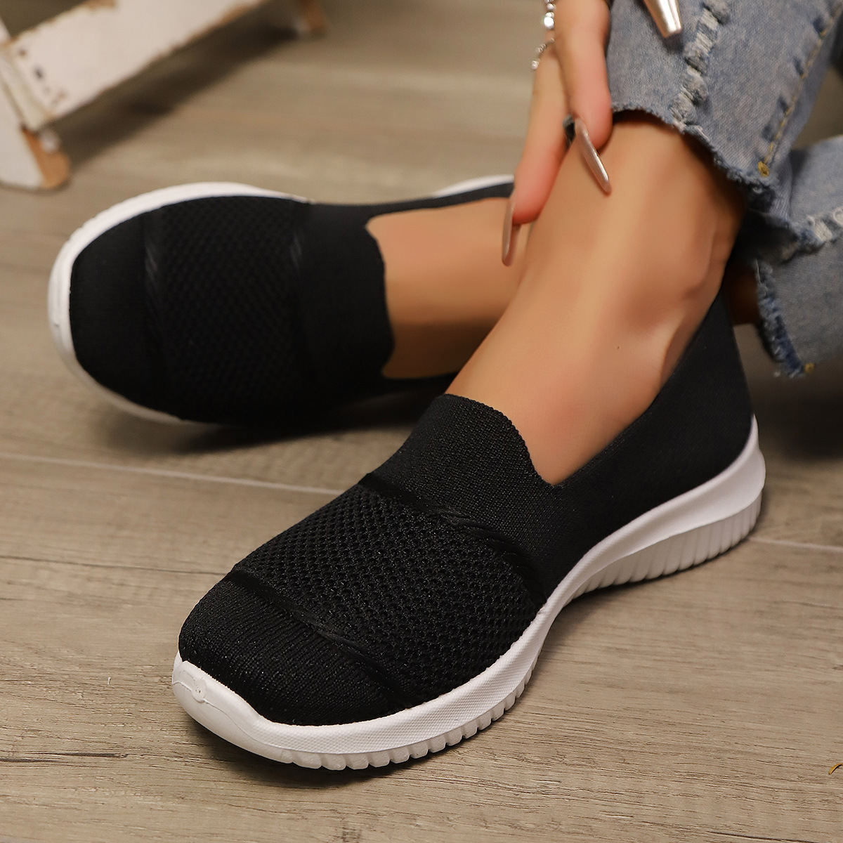 🔥Mega Sale - Buy Now & Save 50% OFF🔥Casual Knit Slip-On Flats – Ultra-Soft Sole, Breathable Everyday Walking Shoes for Women