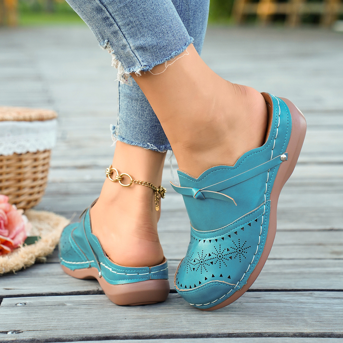 🔥Last Day Promotion 50% OFF - Women's Bowknot Sandals – Comfy Cut-Out Design for Everyday Wear