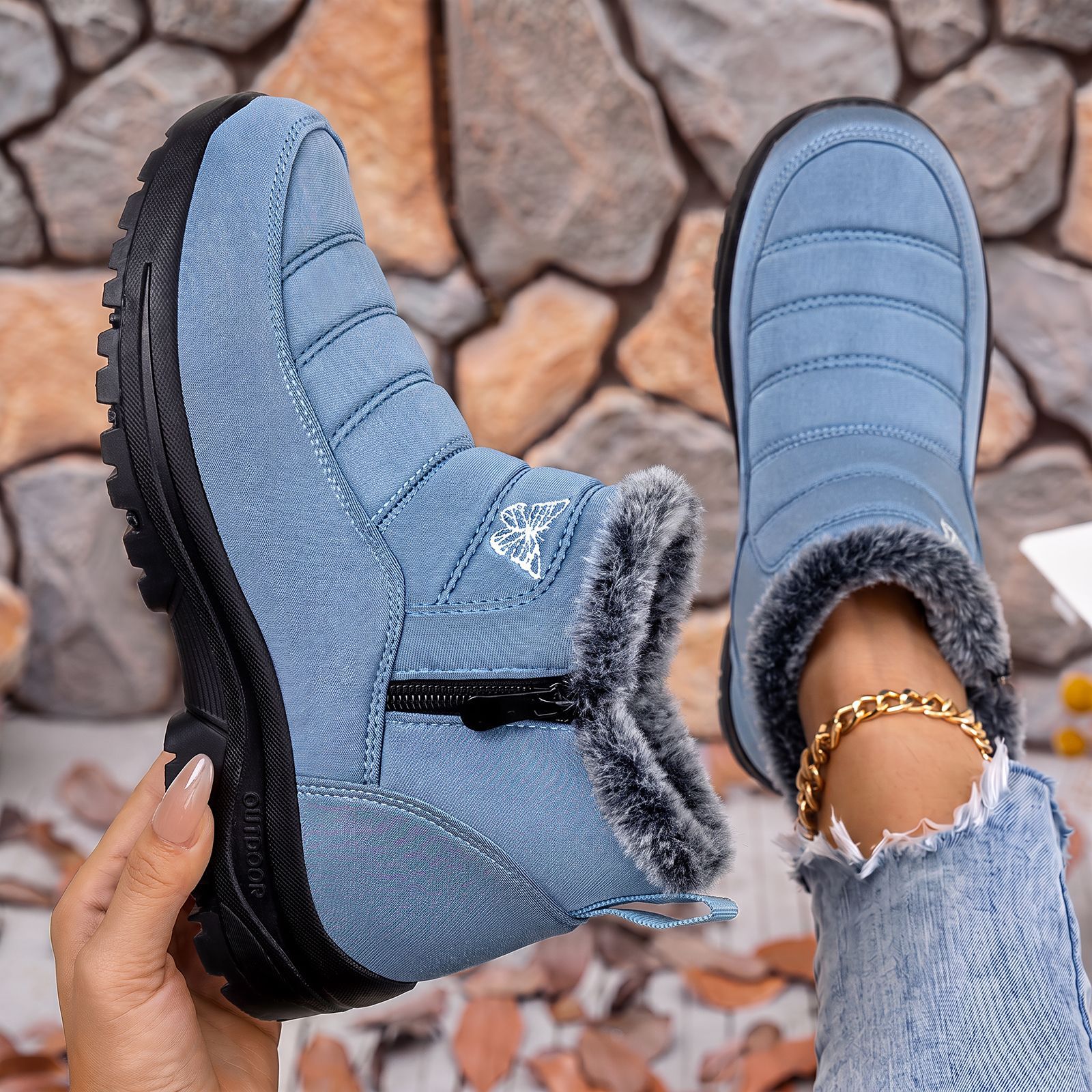 😍Last Day 50% OFF🔥Women’s Insulated Snow Boots – Waterproof, Non-Slip Fur-Lined Winter Boots