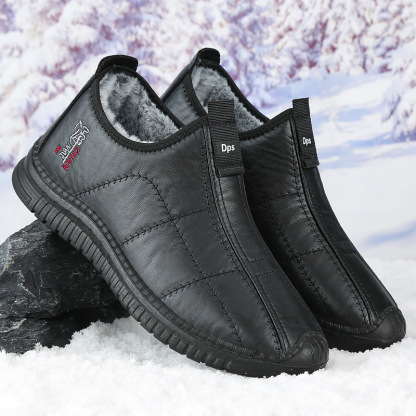 ⏰Last Day! 50% OFF 🔥Men's Genuine Leather Waterproof Non-slip Orthopedic Warm Ankle Boots