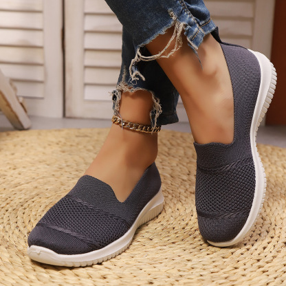 🔥Mega Sale - Buy Now & Save 50% OFF🔥Casual Knit Slip-On Flats – Ultra-Soft Sole, Breathable Everyday Walking Shoes for Women