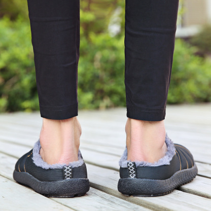 😍Last Day 50% OFF🔥Unisex Warm Waterproof Winter Mules – Cozy Slip-On Shoes with a Non-Slip Sole