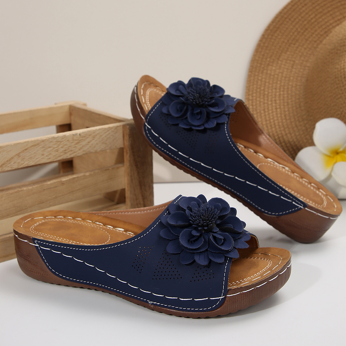 ⏰Last Day! 50% OFF 🔥 New summer printed mid-heel women's sandals