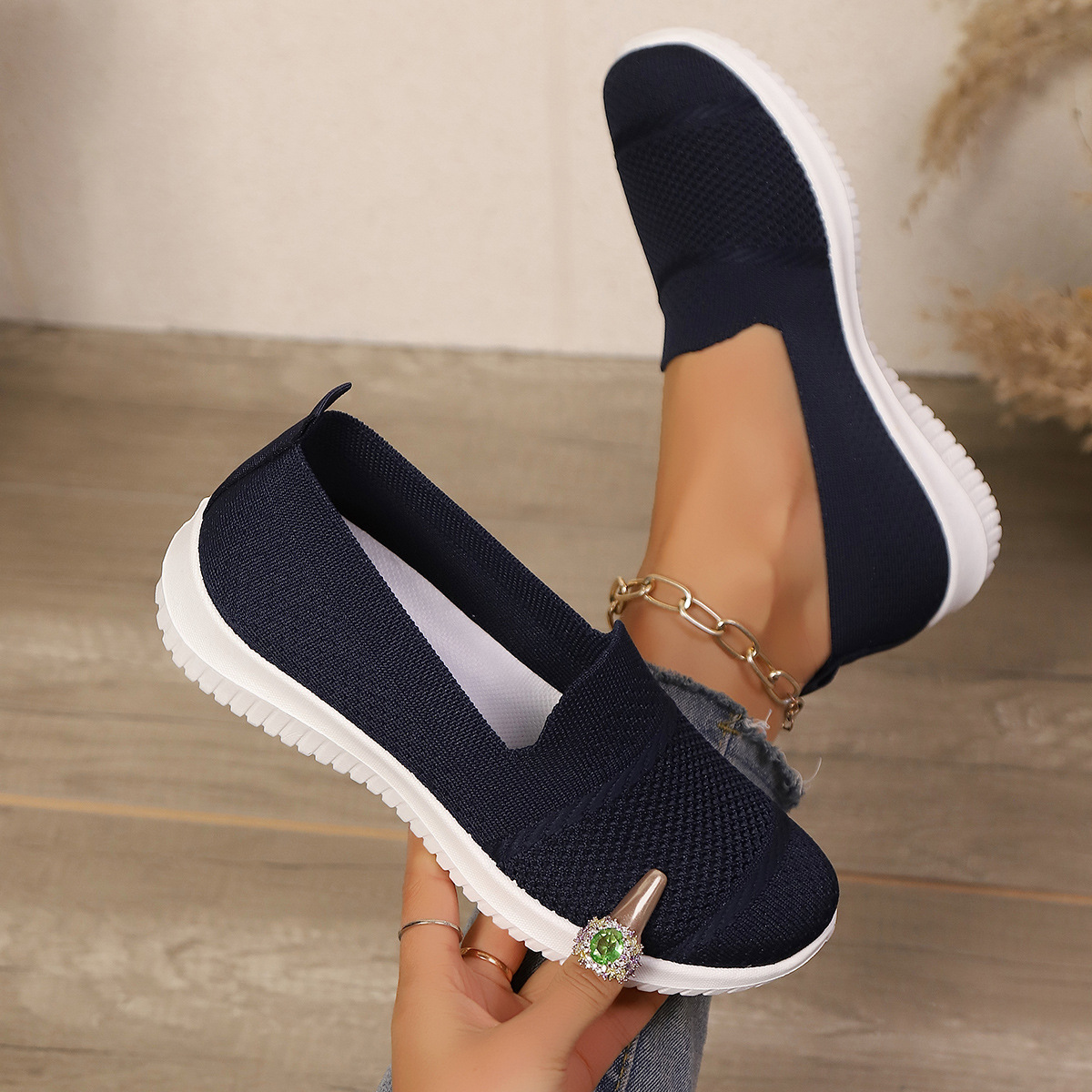 🔥Mega Sale - Buy Now & Save 50% OFF🔥Casual Knit Slip-On Flats – Ultra-Soft Sole, Breathable Everyday Walking Shoes for Women