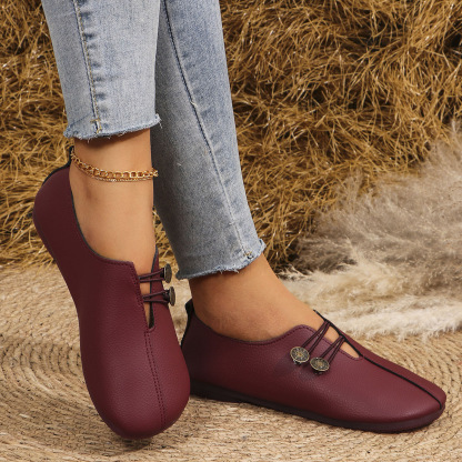 🔥Mega Sale - Buy Now & Save 50% OFF🔥Classic Button Strap Comfort Flats – Casual Slip-On Loafers for Women